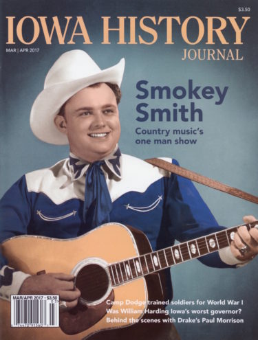 Smokey Smith, country music's one man show in a 1950s photo. Color illustration by Kathy Downing
